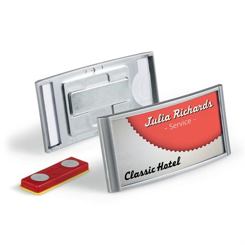 Classic namnbrickor med magnet - 34x74 mm – 10 pack