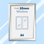 Dubbelsidig snäppram för fönster - A4
