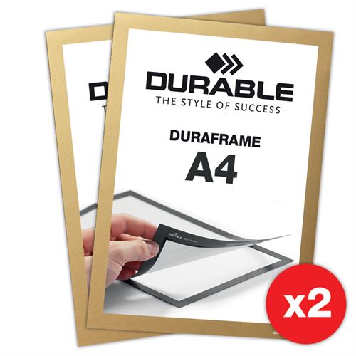 Självhäftande A4 Magnetram - Duraframe® Guld - 2-pack