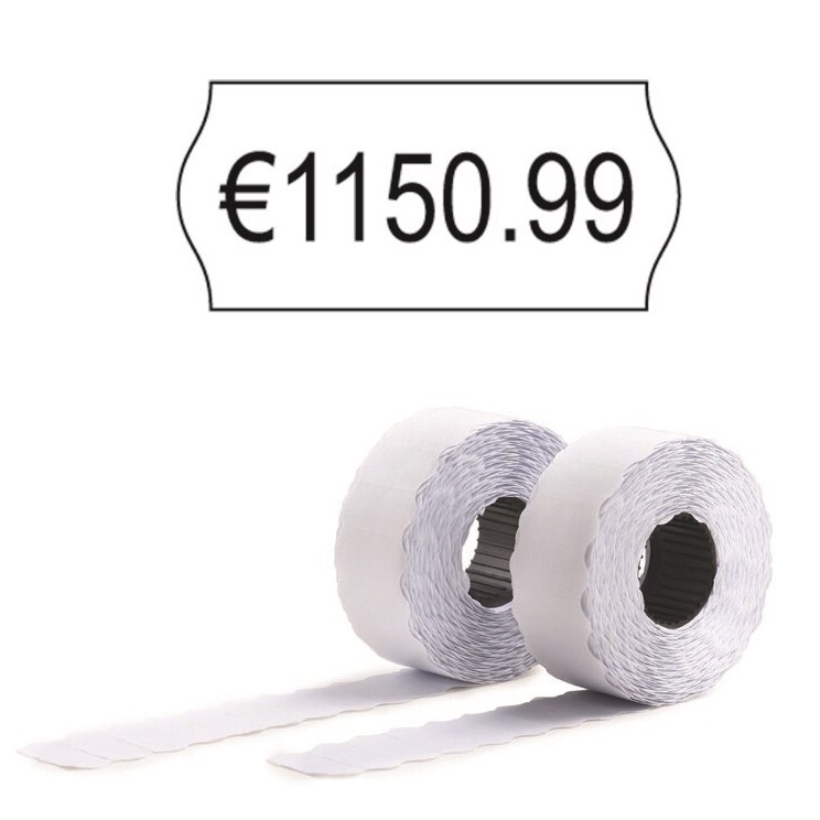 Etiketter till prismärkare - 12x26 mm - Avtagbar - Vit 