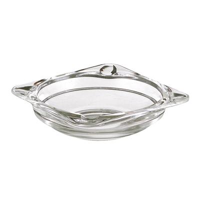 Square glas askkopp, stapelbara, 12 cm