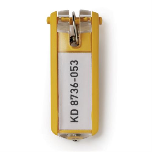 Gula nyckelbrickor till Durable nyckelskåp - 6-pack