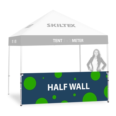 Halvvägg kit till 3x3 meter reklamtält - Med fullfärg print