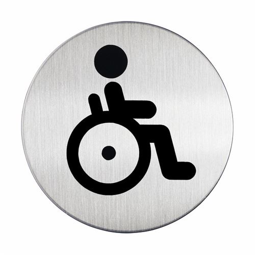 Handikapptoalett – Rund pictogram skylt