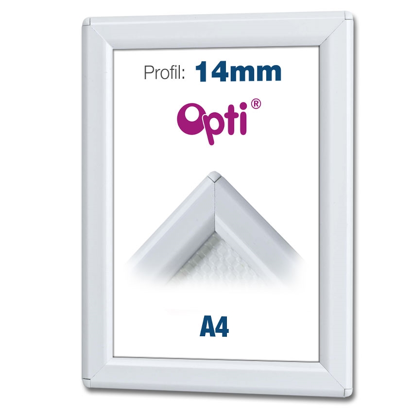 Vit A4 Opti Color Snäppram  - 14mm profil