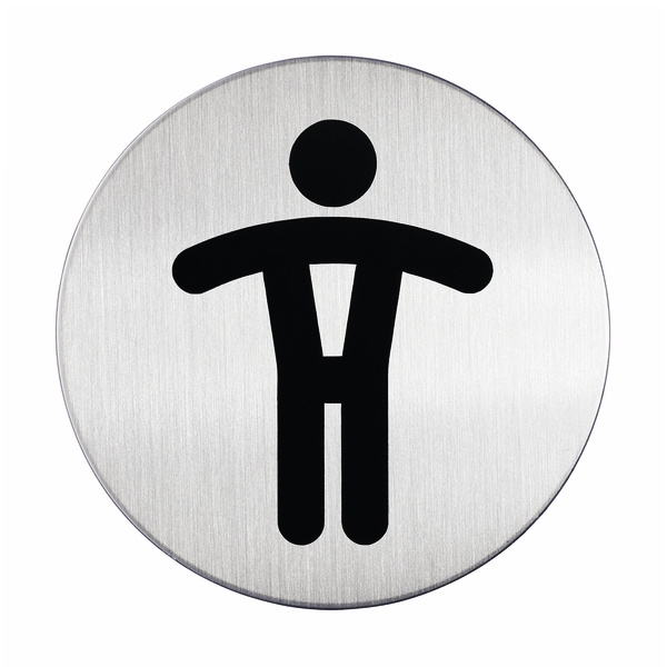 Herrtoalett – Rund pictogram skylt