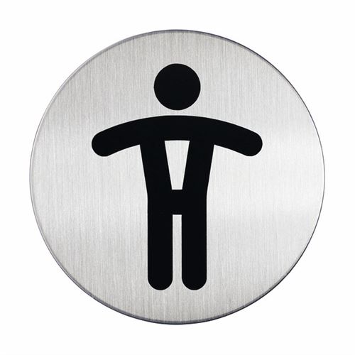 Herrtoalett – Rund pictogram skylt