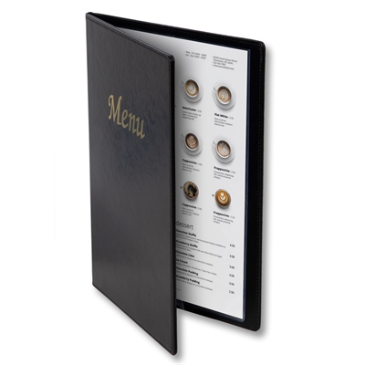 SKILTEX Svart Menypärm A4