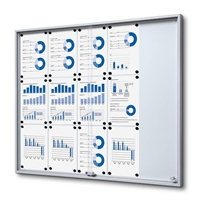 Whiteboard skåp med skjutdörrar - 15xA4