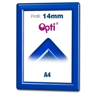 Blå A4 Opti Color Snäppram - 14mm profil
