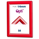 Röd A4 Opti Color Snäppram - 14mm profil
