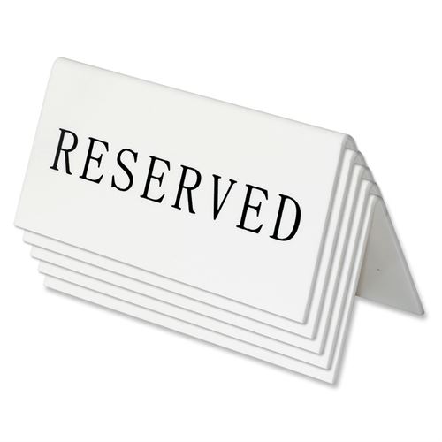 RESERVED bordsskyltar - Pack med 5 st