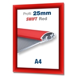 Röd Swift klickram med 25mm profil - A4