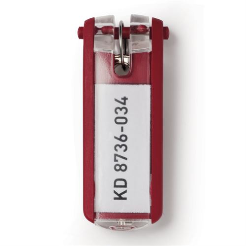 Röda nyckelbrickor till Durable nyckelskåp - 6-pack