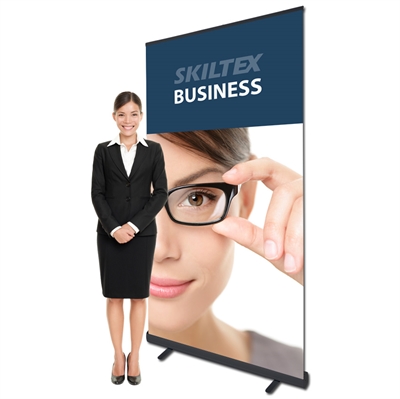 BUSINESS Svart rollup inkl. tryck - 100 x 200 cm