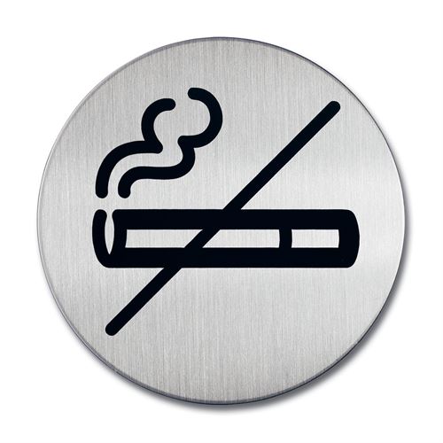 Rökning förbjuden skylt – Rund pictogram