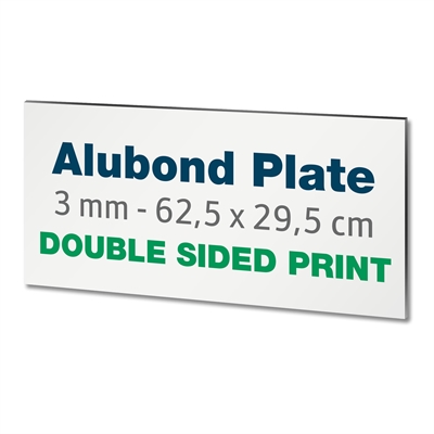 3 mm alubond-skiva | Inkl. tryck på båda sidor | 62,5 x 29,5 cm
