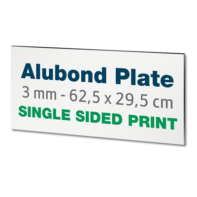 3 mm alubond-skiva | Inkl. enkelsidigt tryck | 62,5 x 29,5 cm