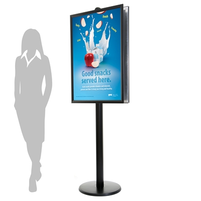 Svart ProStand 102 – Dubbelsidig Plakatstativ - 70x100 cm