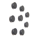 Super starka svarta magneter för glastavlor - 8 st.