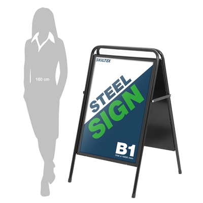 SteelSign Svart A-ställ - 70x100cm