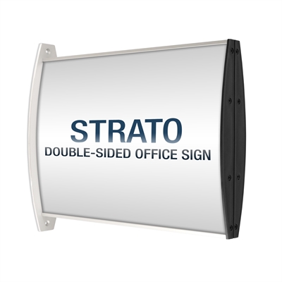 Strato Dubbelsidig Väggskylt / Kontorsskylt - 148x150 mm