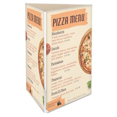 Tredsidig Akryl Menyhållare - A4