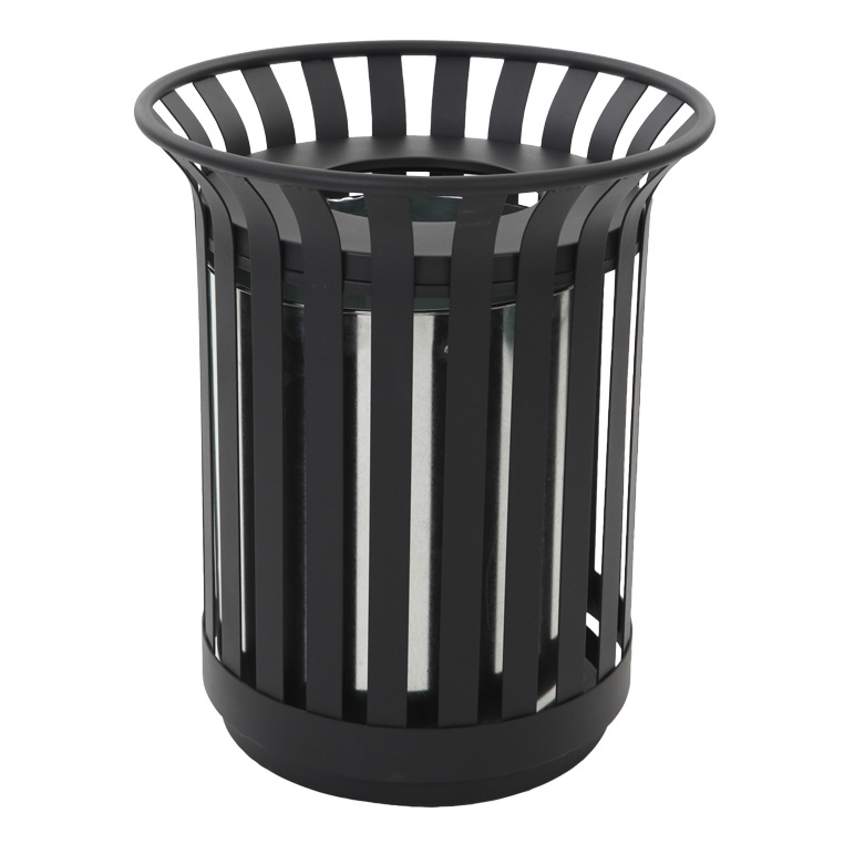 Svart utomhus papperskorg - 69L