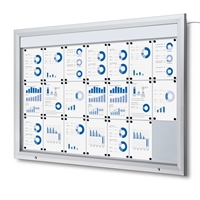 Premium LED Outdoor whiteboard skåp med ljus - 21xA4