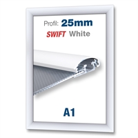Vit Swift snäppram med 25mm profil - A1