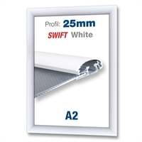 Vit Swift snäppram med 25mm profil - A2