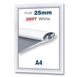 Vit Swift snäppram med 25mm profil - A4