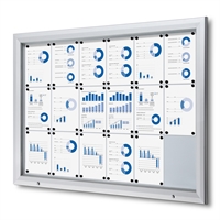 Premium Outdoor Whiteboard Skyltskåp - 18xA4