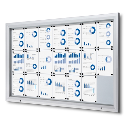 Premium Outdoor Whiteboard Skyltskåp - 21xA4