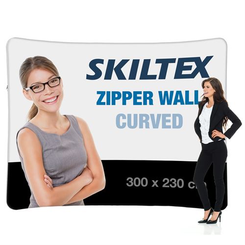 Zipper Wall Curved - 300x230 cm - Inkl. tryck