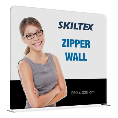 Zipper Wall Straight - 250x230 cm - Inkl. tryck