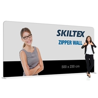 Zipper Wall Straight - 500x230 cm - Inkl. tryck på båda sidor