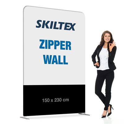 Zipper Wall Straight - 150x230 cm - Inkl. tryck
